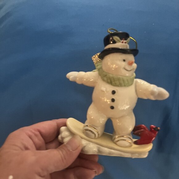 Lenox: American by Design - Snowboarding Snowman Ornament - Picture 1 of 4